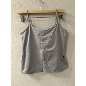 New York And company Size L Gray Metallic Spaghetti Strap Camisole